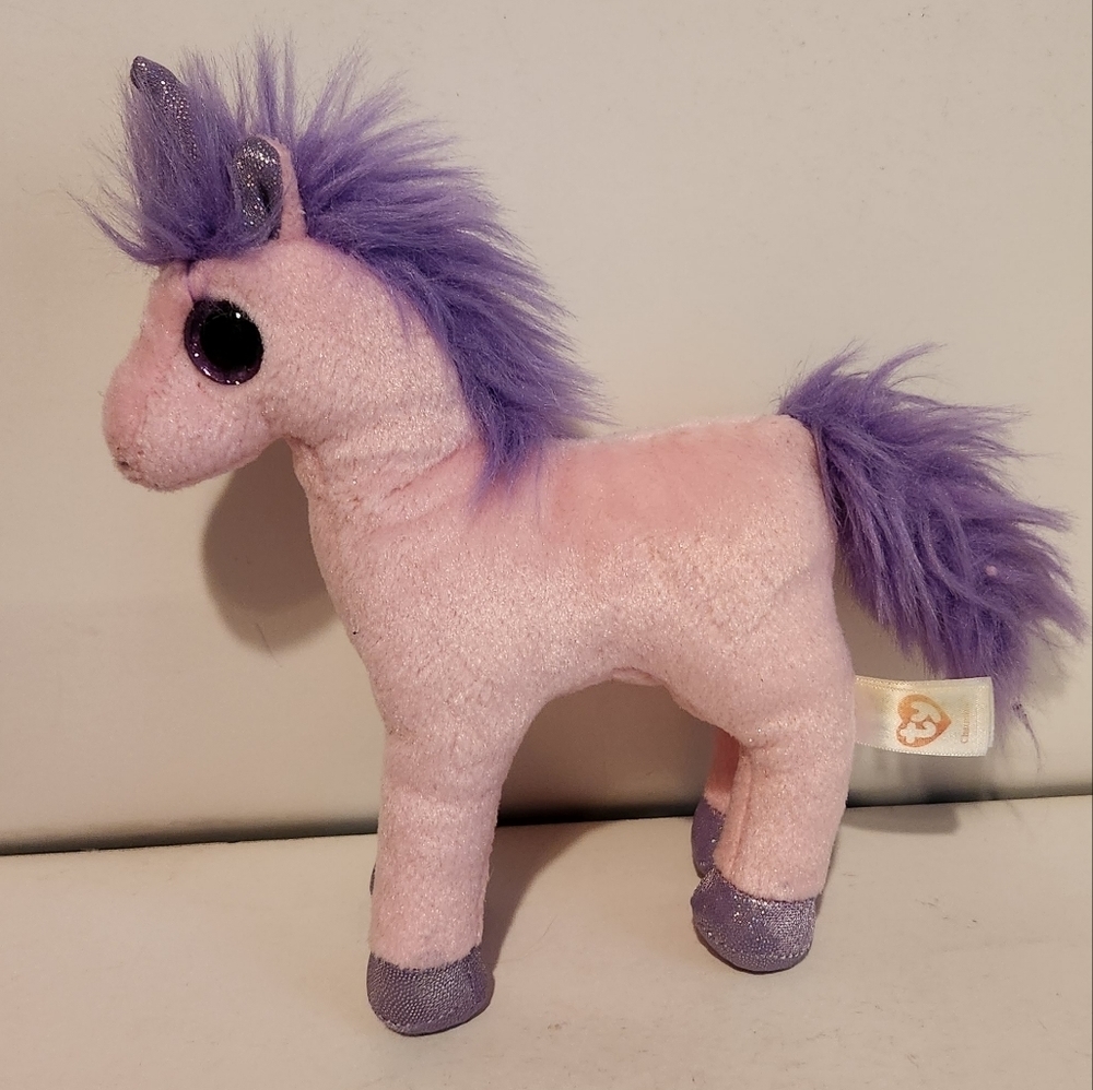 7 1/2” Ty Charming the Pink Unicorn Plush Stuffed Animal